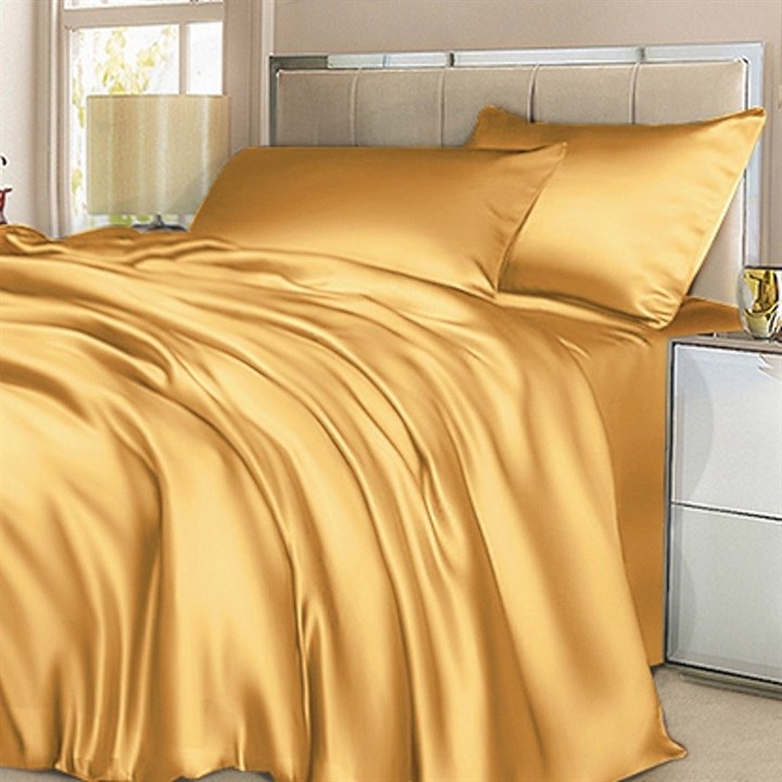 GOLD Евромакси: Шелковое постельное белье, 100% Mulberry - фото 105217