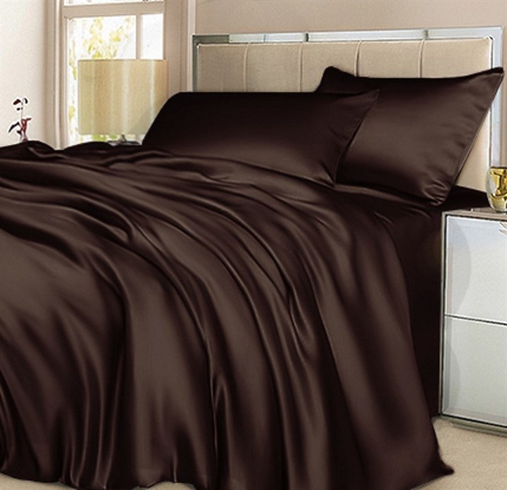 CHOCOLATE Евромакси: Шелковое постельное белье, 100% Mulberry - фото 114595