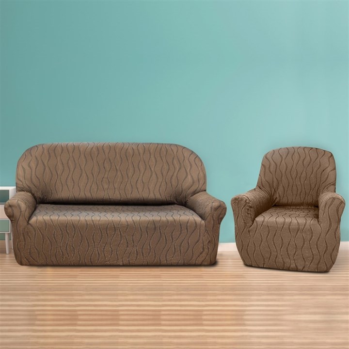 ТОСКАНА МАРОН Комплект чехлов на диван и 2 кресла - фото 12753