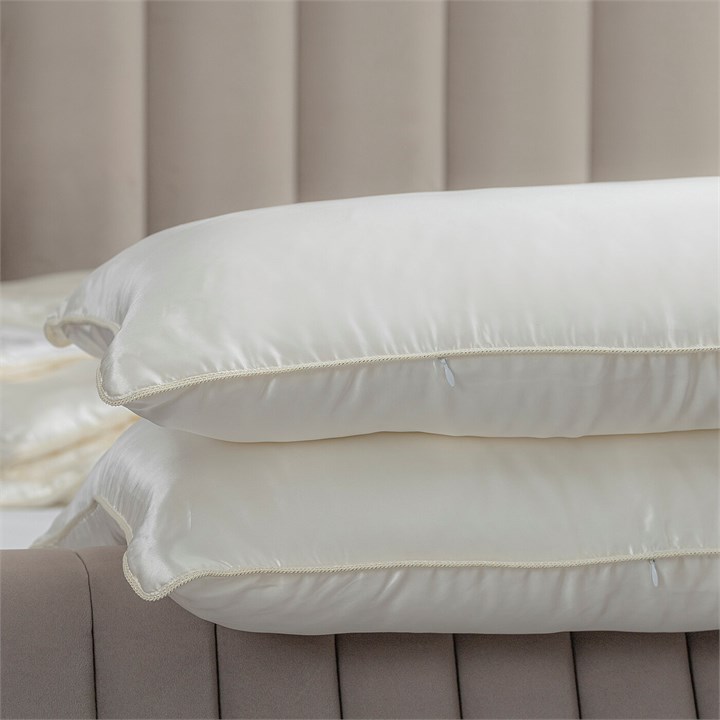 LUXURY SILK IVORY 50х70 см 1,3 кг Подушка шелковая средняя LXC1002 - фото 193074