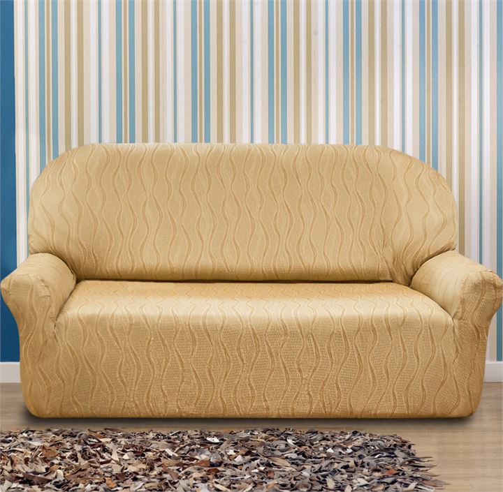 ТОСКАНА БЕЖ Чехол на 3-х местный диван от 170 до 230 см ECH_30/201-3