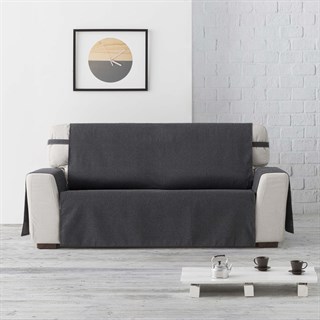 ISLANDIYA AQUASTOP 150 см Непромокаемая накидка на 2-х местный диван, цвет: темно-серый