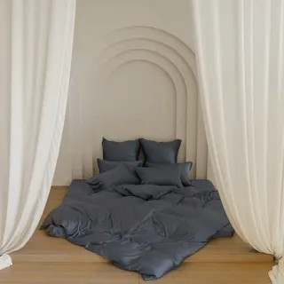 БРИЛЛИАНТ серый | Комплект семейный | сатин, 100% тенсел G-172425070