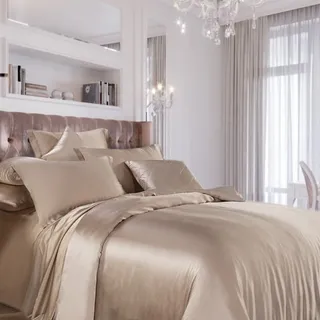 SILK COTTON SHARM Шелковое постельное белье евро MS1001 E