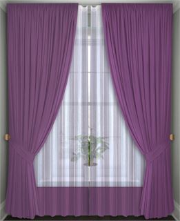 Комплект штор Кармен 150х260 с вуалью, малиновый 60086