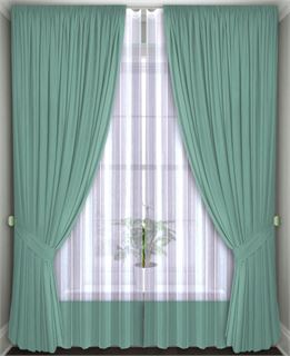 Комплект штор Кармен 150х260 с вуалью, бирюзовый 60087