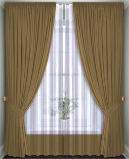 Комплект штор Кармен 150х260 с вуалью, молочный шоколад 60137