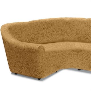 БОСТОН БЕЖ Чехол на классический угловой диван от 320 до 480 см левосторонний