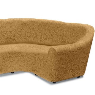 БОСТОН БЕЖ Чехол на классический угловой диван от 320 до 480 см правосторонний