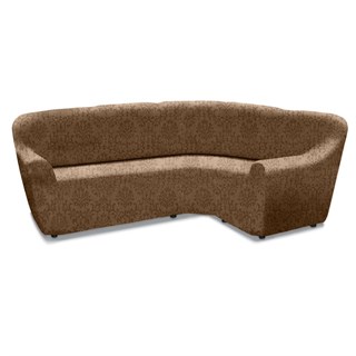 БОГЕМИЯ МАРОН Чехол на классический угловой диван от 370 до 500 см универсальный