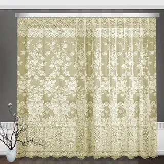 Тюль-жаккард Цветочный Этюд 250х350 см 18053/3 крем