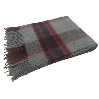 Плед хлопковый Babilona Dis 10 grey/red 130х170 см Babilona grey-red