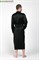 BLACK XXXXL (56-58) Мужской шелковый халат, 100% Mulberry MRBL2004XL