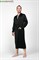 BLACK XXXXXL (58-60) Мужской шелковый халат, 100% Mulberry MRBL2005XL