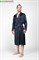 BRILLIANT DARK BLUE PREMIUM L (48-50) Мужской шелковый халат, 100% Mulberry MRNAVYB200L