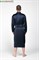 BRILLIANT DARK BLUE PREMIUM L (48-50) Мужской шелковый халат, 100% Mulberry MRNAVYB200L