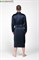 BRILLIANT DARK BLUE PREMIUM XXXXXL (58-60) Мужской шелковый халат, 100% Mulberry MRNAVYB2005XL
