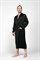 BLACK XL (50-52) Мужской шелковый халат, 100% Mulberry MRBL200XL