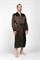 CHOCOLATE XXL (52-54) Мужской шелковый халат, 100% Mulberry MRCH2002XL