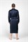 BRILLIANT DARK BLUE PREMIUM XXL (52-54) Мужской шелковый халат, 100% Mulberry MRNAVYB2002XL