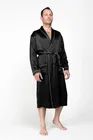 BLACK PREMIUM / ЧЕРНЫЙ ПРЕМИУМ PREMIUM XXL (52-54) Мужской шелковый халат, 100% Mulberry MRBL2002XL-p