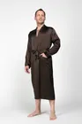 CHOCOLATE / ШОКОЛАД XL (50-52) Мужской шелковый халат, 100% Mulberry MRCH200XL
