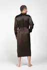 CHOCOLATE / ШОКОЛАД XL (50-52) Мужской шелковый халат, 100% Mulberry MRCH200XL