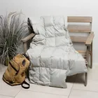 GRASS TRAVEL PLAID 140x200 Дорожный плед пуховый серый G-144151