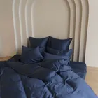 БРИЛЛИАНТ синий | Простыня на резинке 160x200x40 см | сатин, 100% тенсел G-15160200